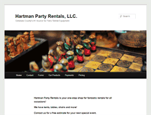 Tablet Screenshot of hartmanpartyrentals.com
